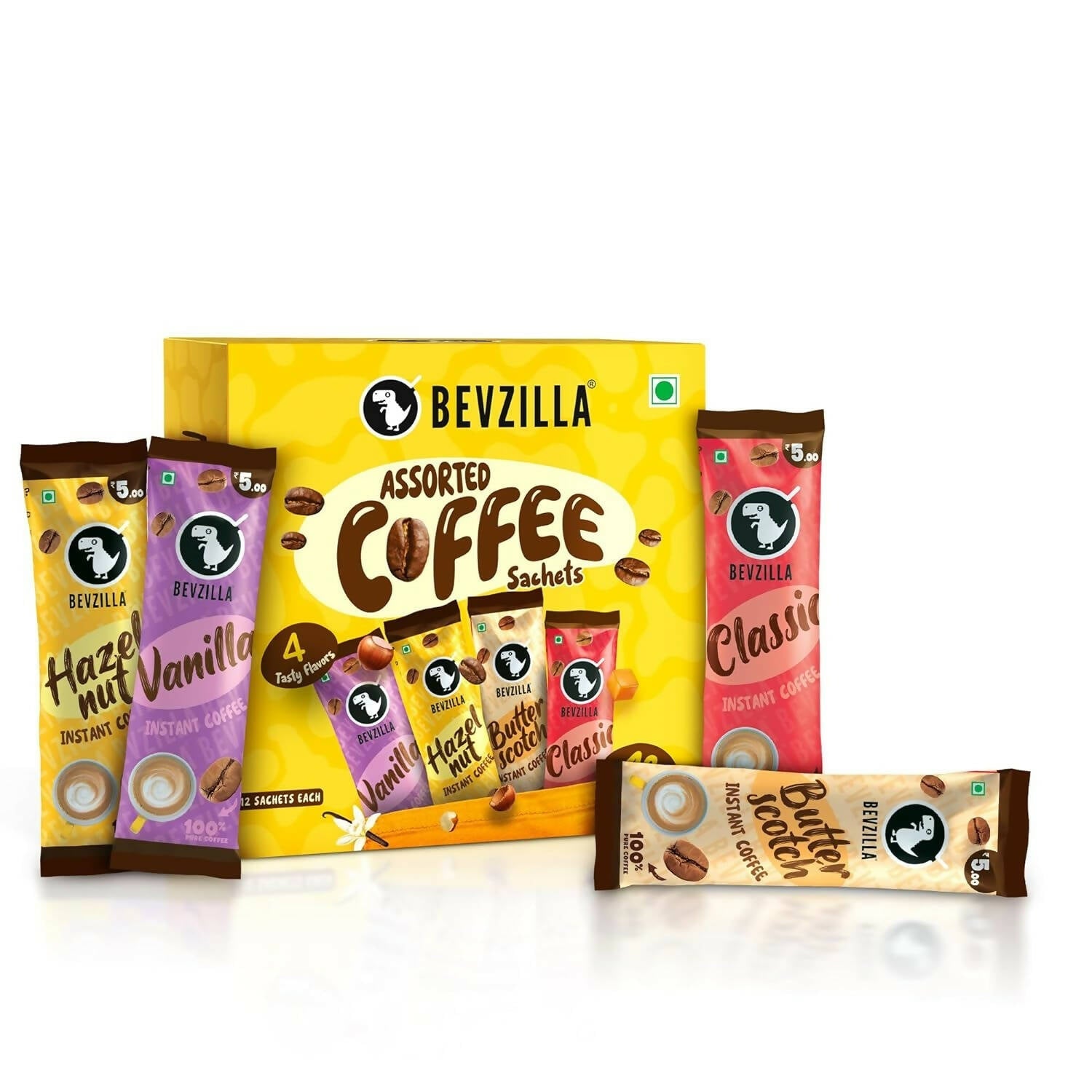 Bevzilla Instant Coffee Powder Sachets 100 % Arabica Coffee - BUDNE