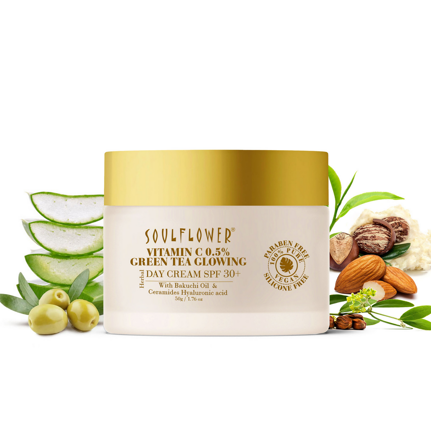 Soulflower Vitamin C Green Tea Glowing Day Cream