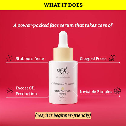 Chemist At Play Hyperpigmentation Control Face Serum, Reduces Acne Scars and Post-Inflammatory Pigmentation