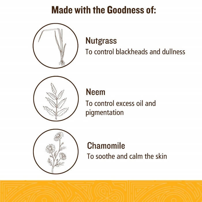 Soultree Nutgrass Face Wash With Neem & Soothing Chamomile