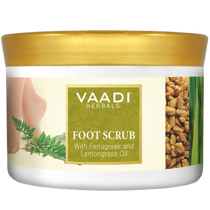 Vaadi Herbals Foot Scrub with Fenugreek and Lemongrass Oil - BUDNE