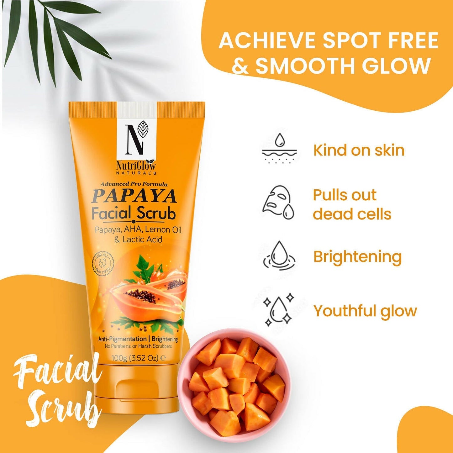 NutriGlow NATURAL'S Papaya Facial Scrub