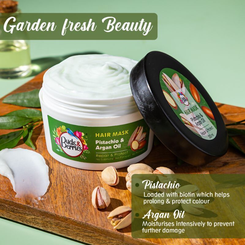 Buds & Berries Pistachio & Argan Oil Repair And Protect Conditioning Hair Mask