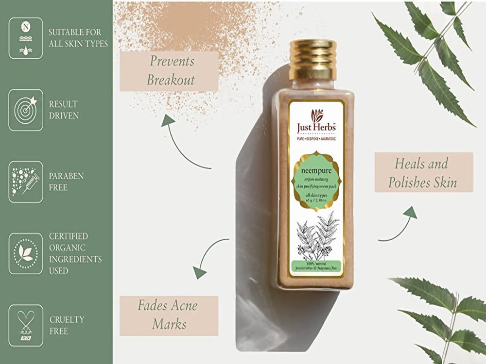 Just Herbs Neempure Arjun’???Nutmeg Skin Purifying Neem Pack