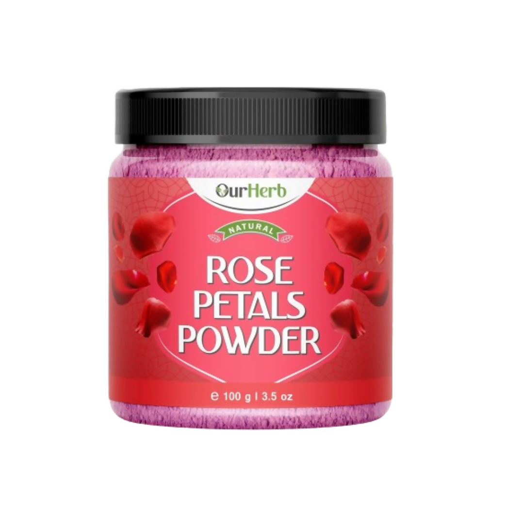 Ourherb Pure & Natural Rose Petal Powder for Skin & Hair with Vitamin Enriched - 200GM