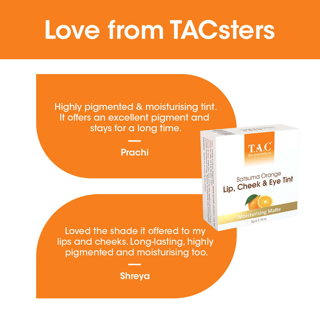 TAC - The Ayurveda Co. Satsuma Orange Lip, Cheek & Eye Tint