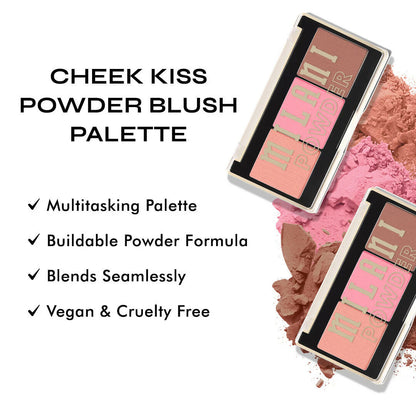 Milani Cheek Kiss Powder Blush Palette - Golden Hour Glow