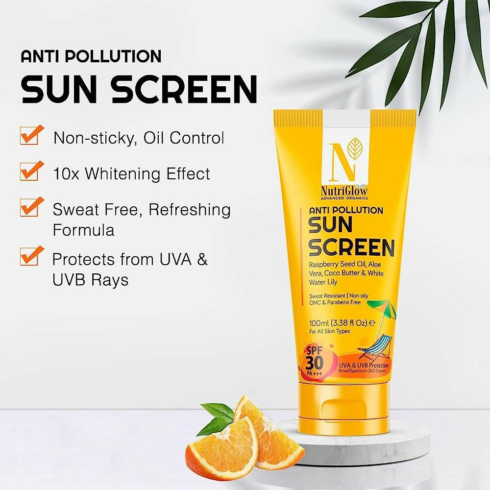 NutriGlow Advanced Organics Anti Pollution Sun Screen SPF 30 PA+++