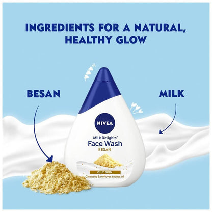 Nivea Milk Delights Face Wash - Besan (Gram Flour)