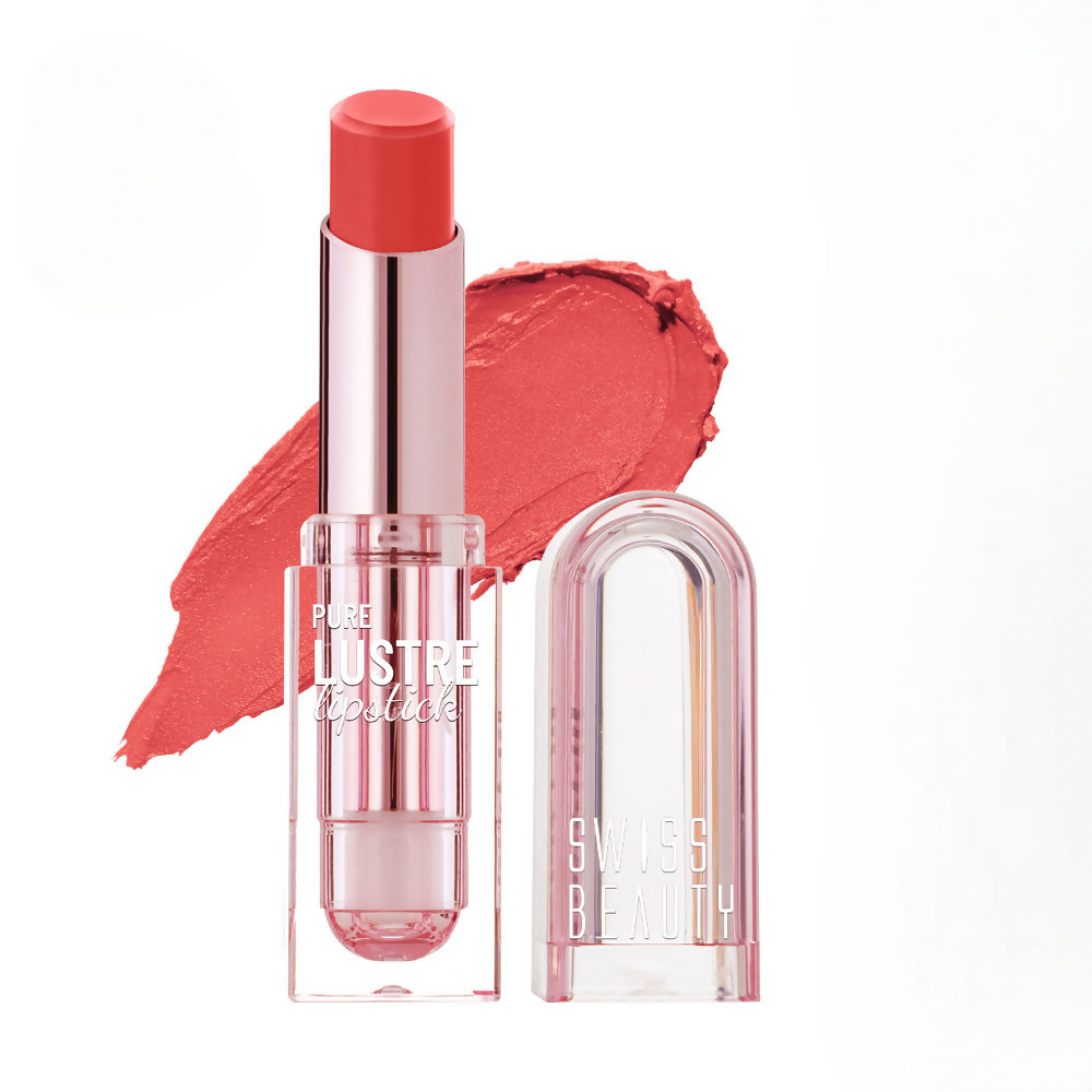 Swiss Beauty High Shine Finish Smooth Glide Pure Lustre Lipstick - 6 Just Peachy