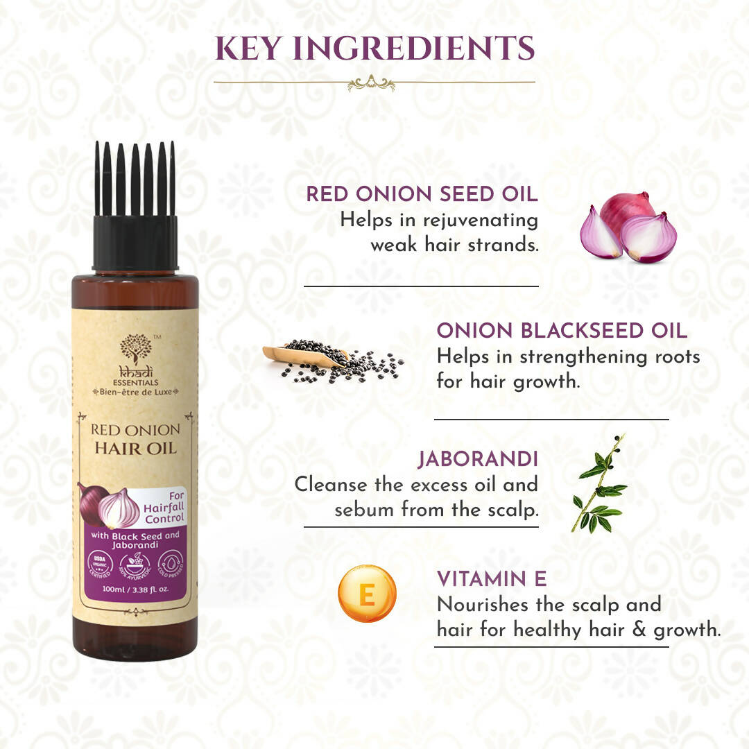Khadi Essentials Red Onion Oil
