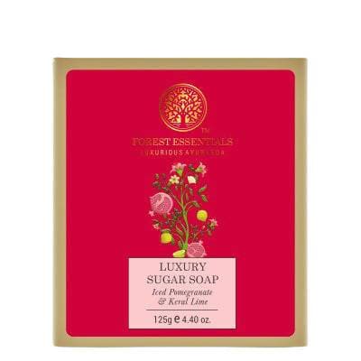 Forest Essentials Luxury Sugar Soap Iced Pomegranate & Kerala Lime