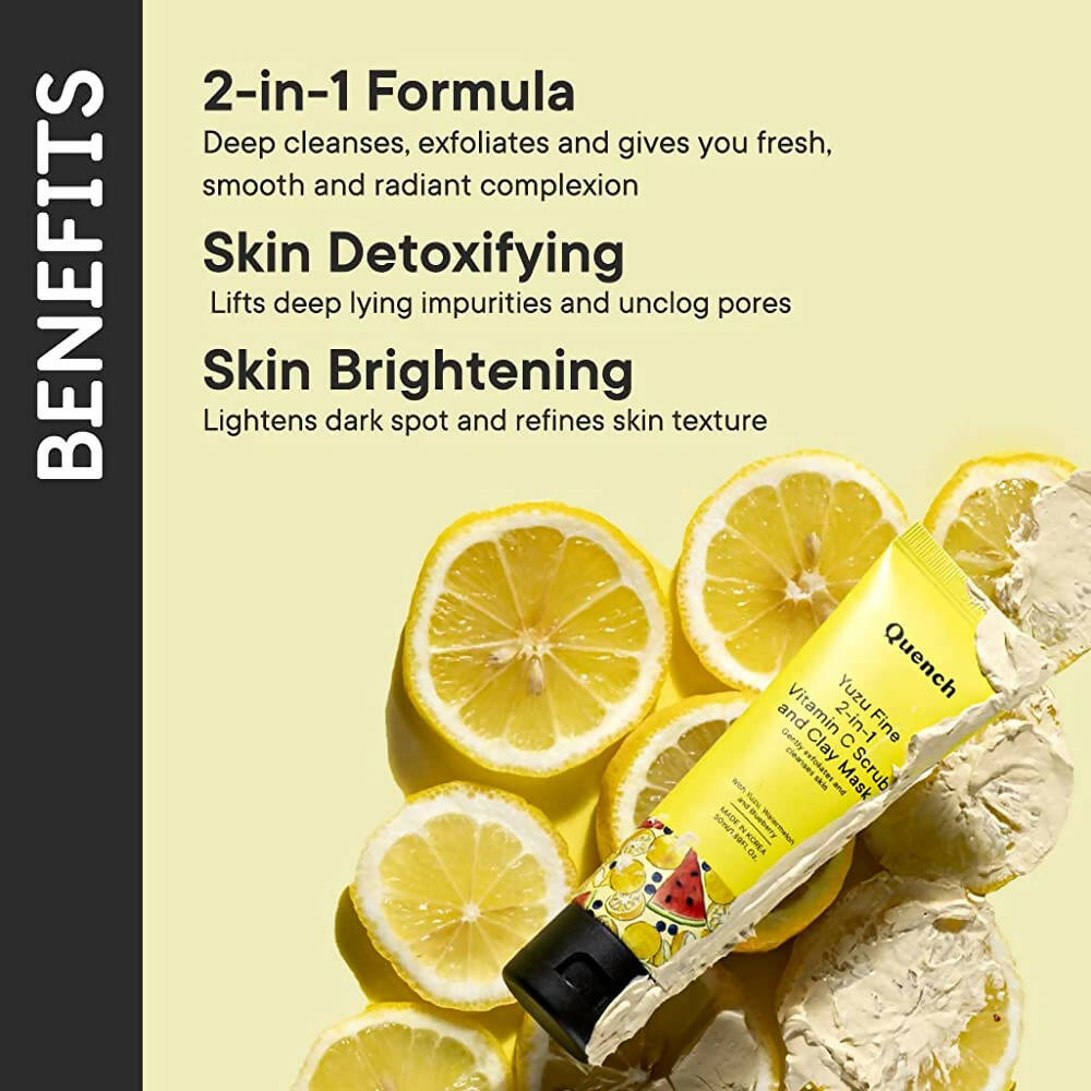 Quench Botanics Yuzu Fine 2-in-1 Vitamin C Scrub and Clay Mask