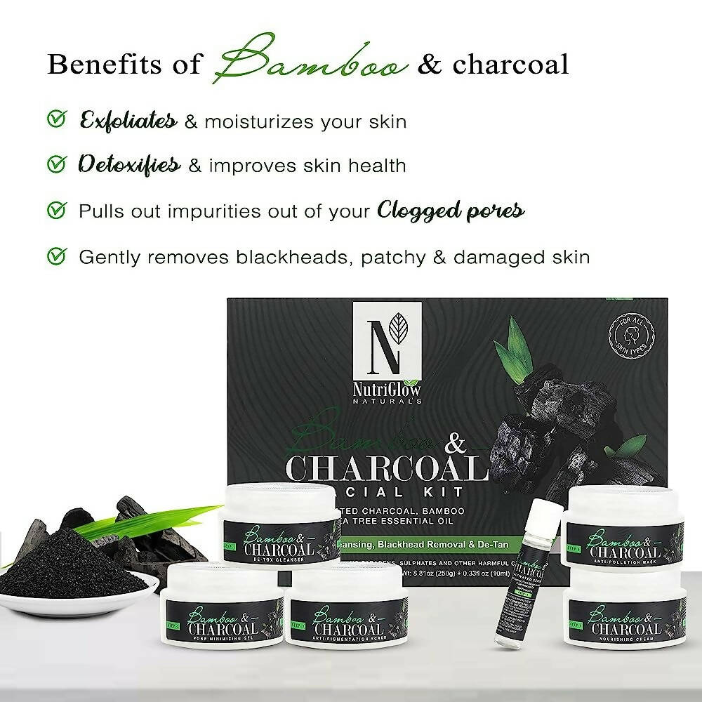 NutriGlow Naturalƒ??s Bamboo Charcoal Facial Kit