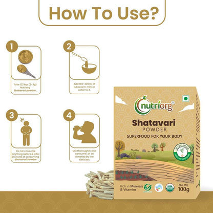 Nutriorg Certified Organic Shatavari Powder