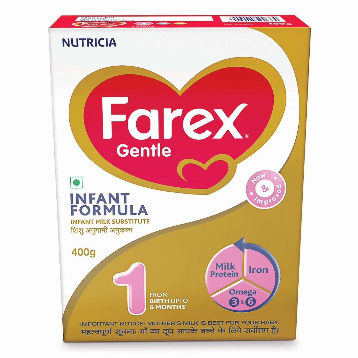 Farex Gentle Infant Formula Stage 1 Powder for Up to 6 Months - BUDNE
