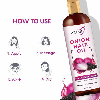Oraah Beauty Care Combo (Onion Hair oil + Hair Mask + Glow Face Mask)