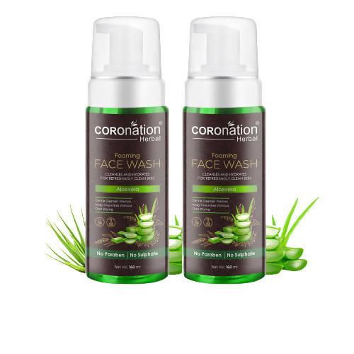 Coronation Herbal Aloevera Foaming Face Wash - usa canada australia