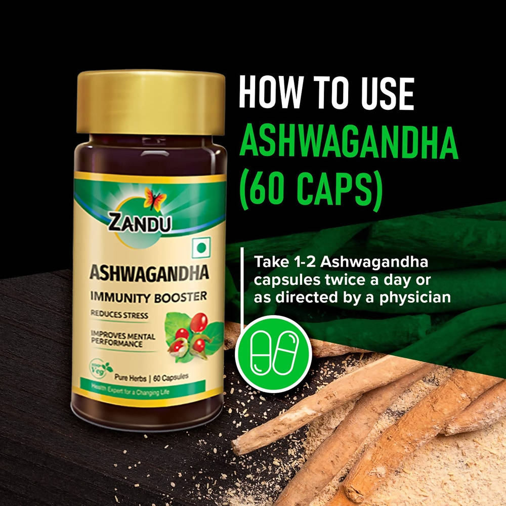 Zandu Ashwagandha Immunity Booster Capsules - Drmedicart