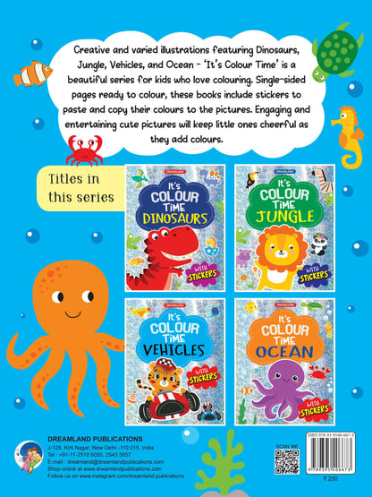 Dreamland Ocean- It's Colour time with Stickers : Children Drawing, Painting & Colouring Book