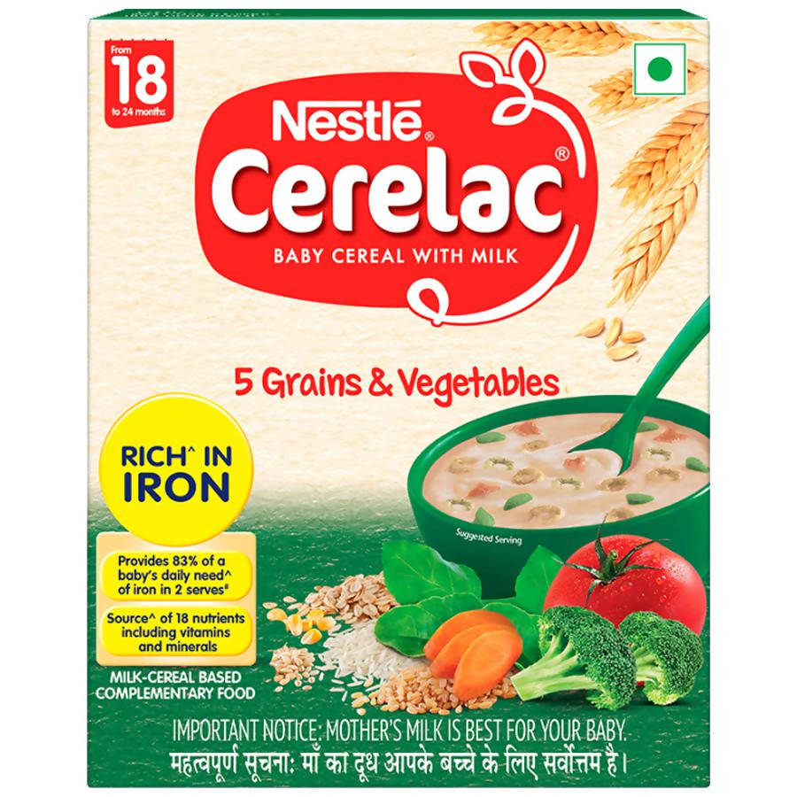 Nestle Cerelac Baby Cereal with Milk, 5 Grains & Vegetables ’??? from 18 to 24 Month