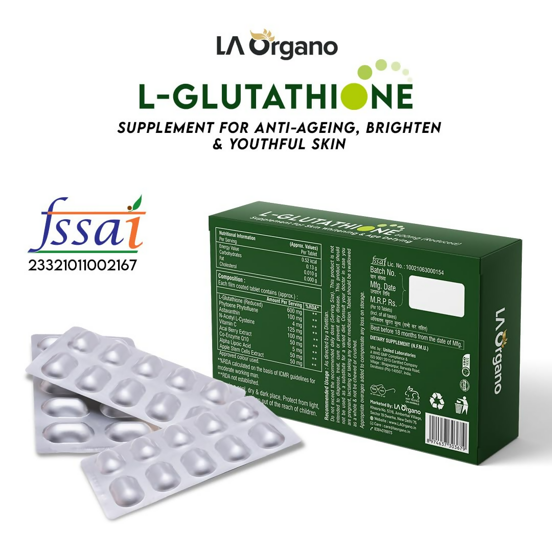 LA Organo L Glutathione Tablets