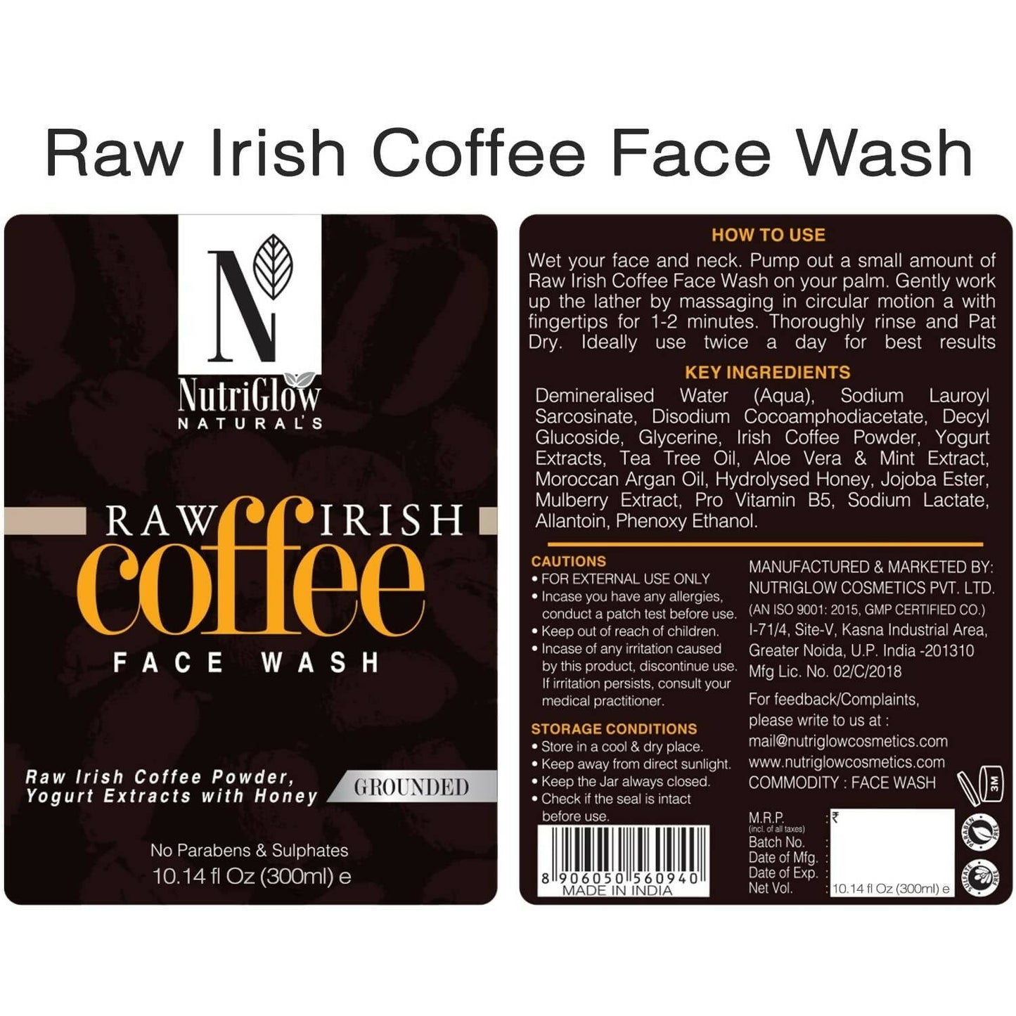 NutriGlow NATURAL's Coffee Face Wash