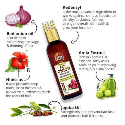 The Indie Earth Advanced 3% Redensyl Red Onion Anti Hair Loss & Hair Growth Oil