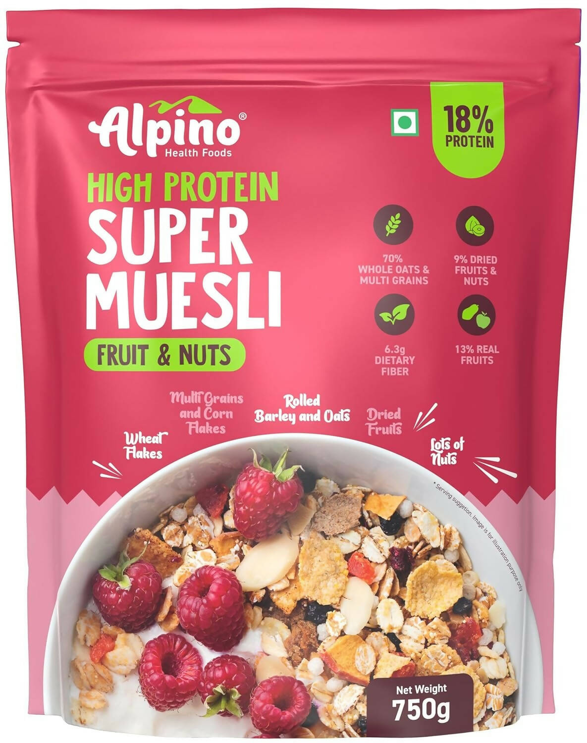 Alpino High Protein Super Muesli Fruit & Nuts - BUDNE