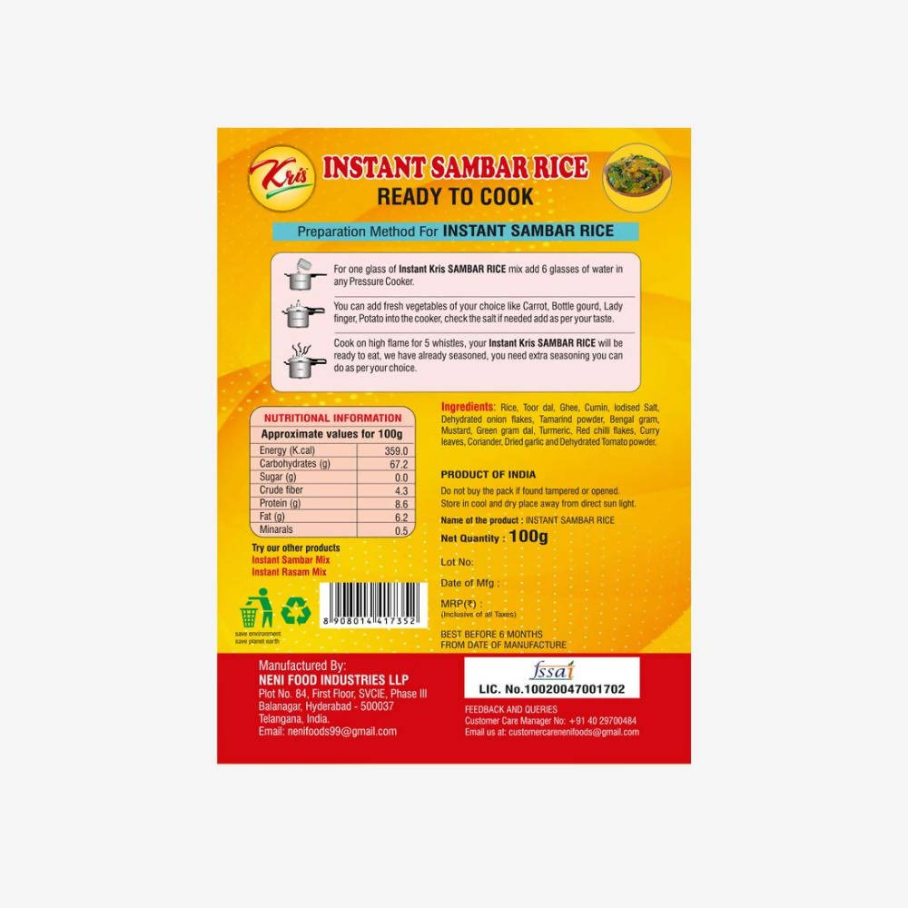 Kris Instant Sambar Rice