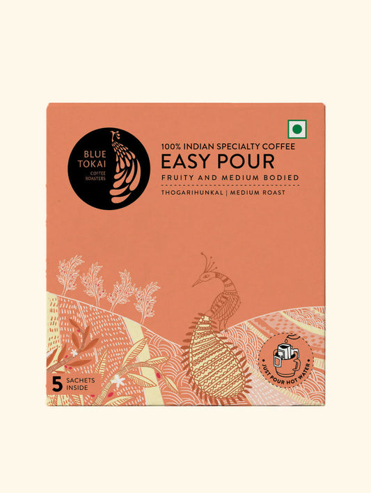 Blue Tokai Thogarihunkal Estate Medium Roast Easy Pour Sachets