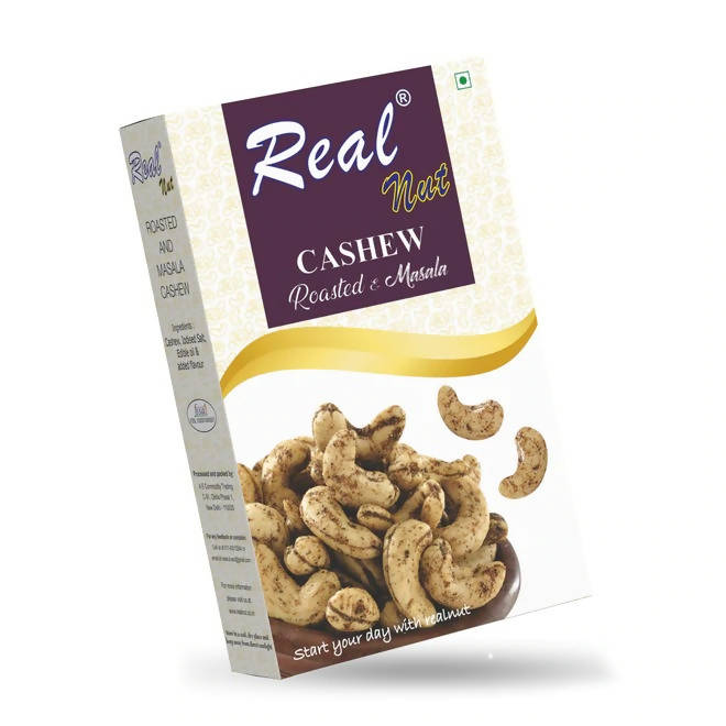 Real Nut Roasted & Masala Cashew (White) - BUDNE