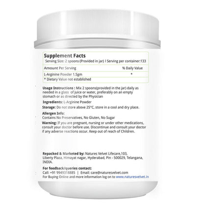 Nature's Velvet L-Arginine Powder