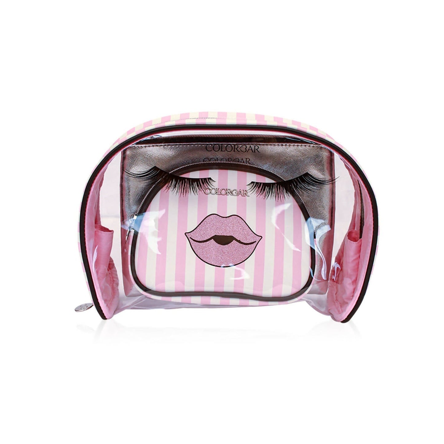 Colorbar Pouch Lips & Lashes Bag In Bag (Set Of Three) - White + Blush Pink