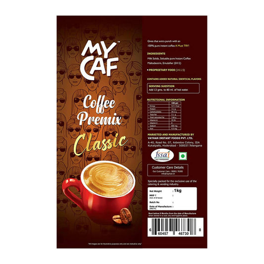 Mycaf Classic Instant Coffee Premix - 1KG