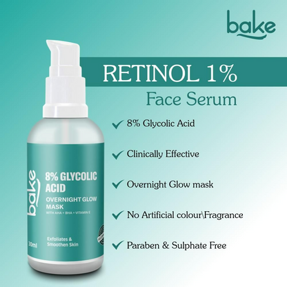 Bake 8% Glycolic Acid Overnight Glow Mask Serum