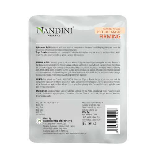 Nandini Herbal Marine Algae Peel Off Mask Firming