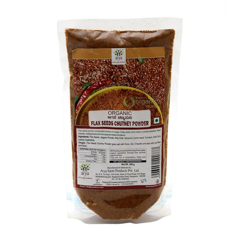 Arya Farm Flax Seeds Chutney Powder -  buy in usa 