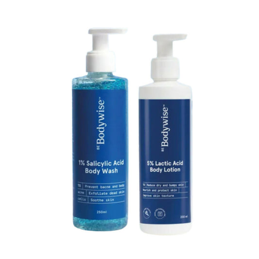 BeBodywise 1% Salicylic Acid Body Wash and 5% Lactic Acid Body Lotion - BUDNE