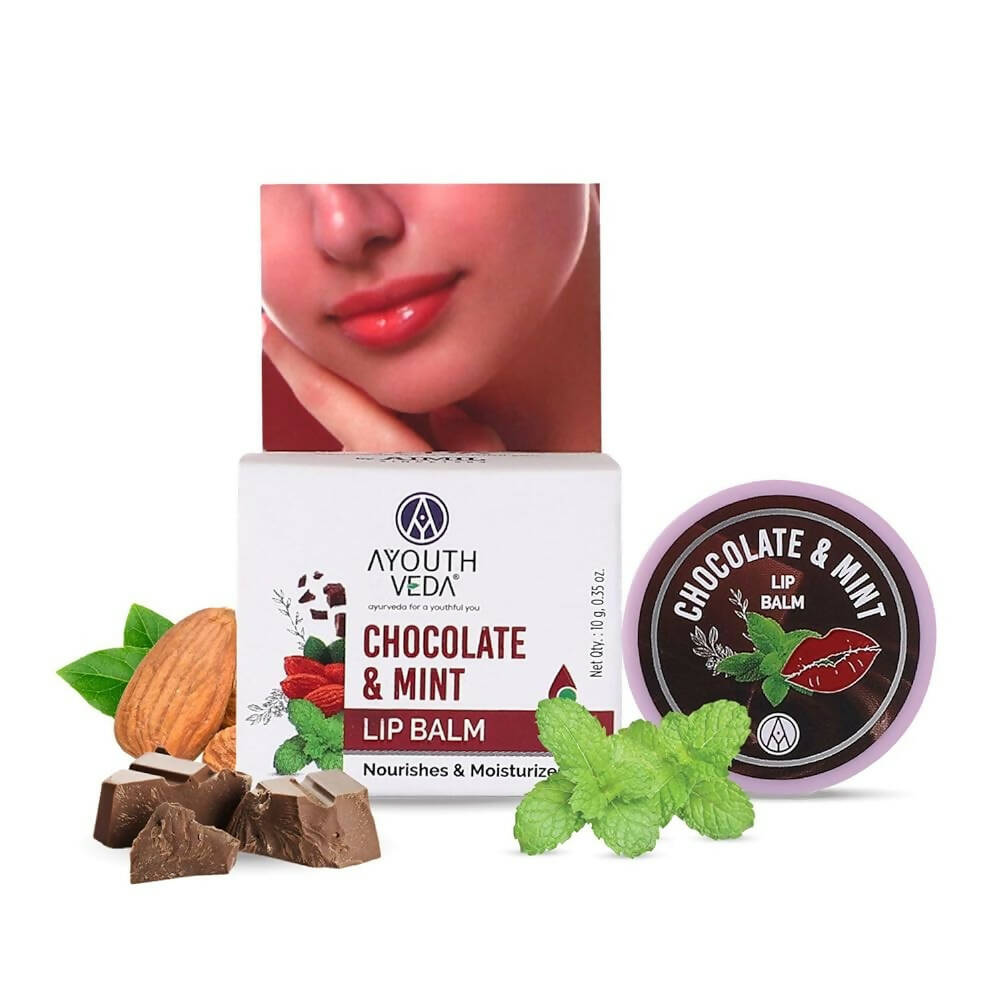 Ayouthveda Chocolate & Mint Lip Balm - BUDNEN