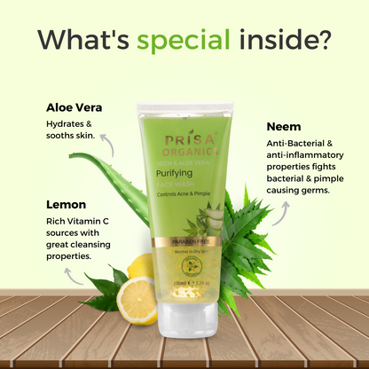 Prisa Organics Neem & Aloe Vera Purifying Face Wash