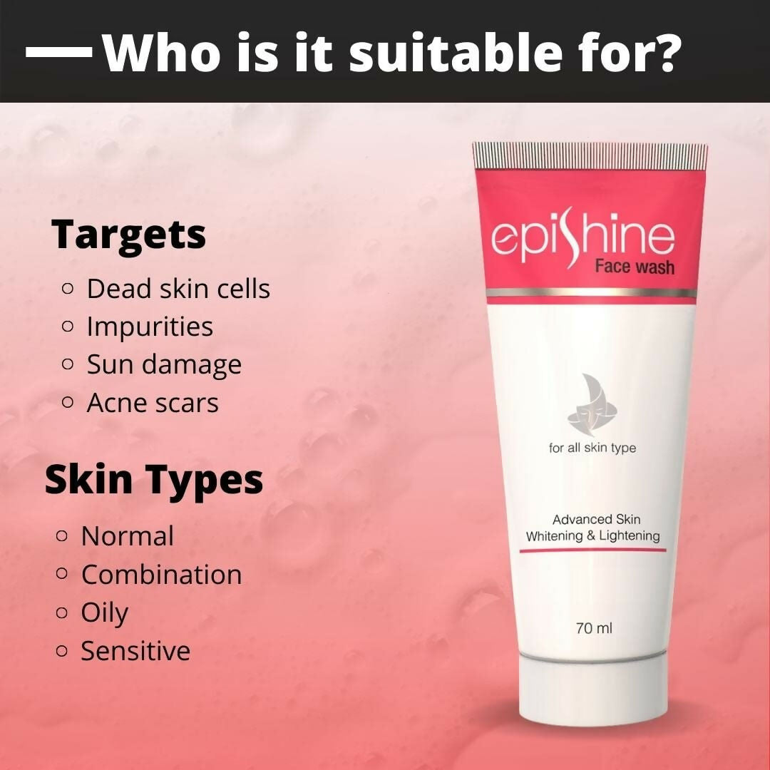 Epishine Advanced Skin Whitening and Brightening Face Wash