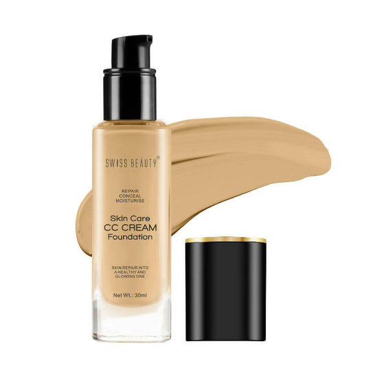 Swiss Beauty Skin Care CC Cream Liquid Foundation - 6 Beige Sand - BUDNE