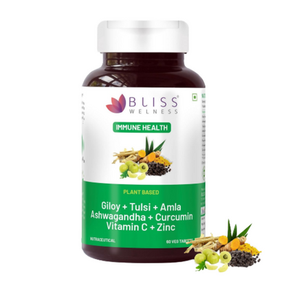 Bliss Welness Giloy Tulsi Amla Ashwagandha Curcumin Tablets -  usa australia canada 