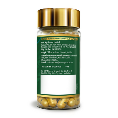 Zandu Ashwagandha Gold Plus Capsules - Drmedicart