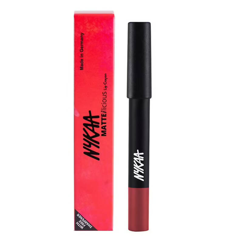 Nykaa Matte-Illicious Lip Crayon Lipstick - Kiss N Tell 06 - buy in USA, Australia, Canada