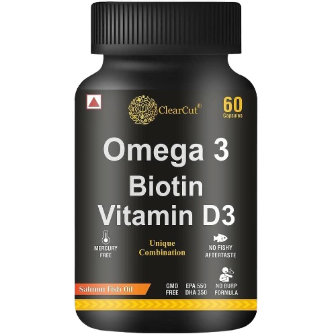 ClearCut Omega 3 Biotin Vitamin D3 Capsules