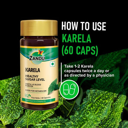 Zandu Karela Pure Herbs Capsules