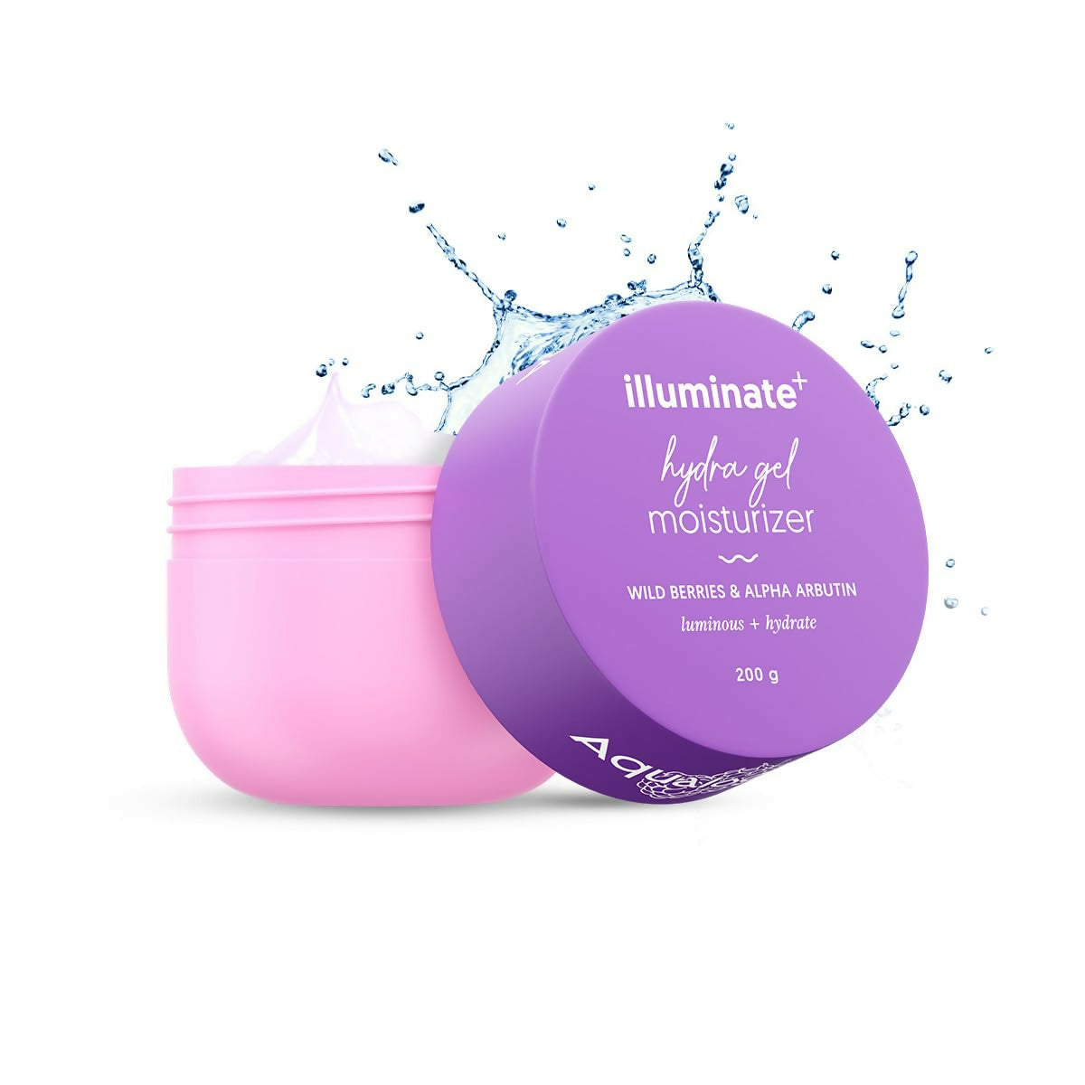 Aqualogica Illuminate+ Hydra Gel Moisturizer with Wild Berries & Alpha Arbutin, Non-Sticky & Quick Absorbing for Luminous Skin