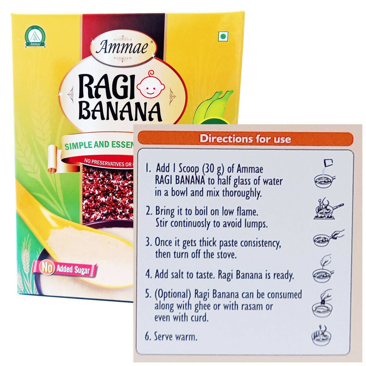 Ammae Sprouted Ragi with Raw Banana For Kids